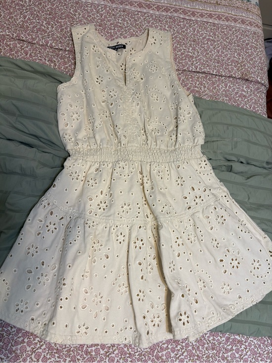Steve Madden Dresses & Skirts - Steve Madden Cream Eyelet Tiered Mini Dress